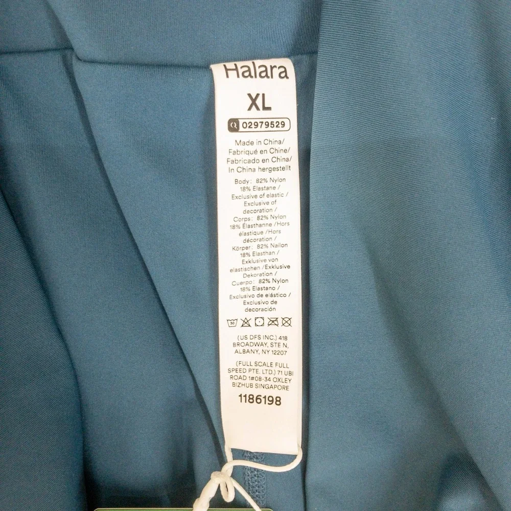 Halara SoftlyZero Airy Shorts Womens XL Blue High Waisted Pockets Athletic New